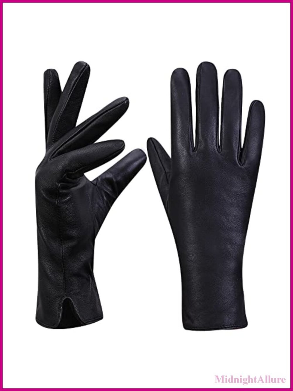 Nappa Lambskin Leather Gloves Warm Soft Cashmere Lining